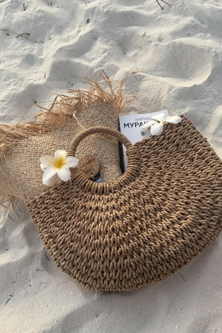 Crescent Straw Bag