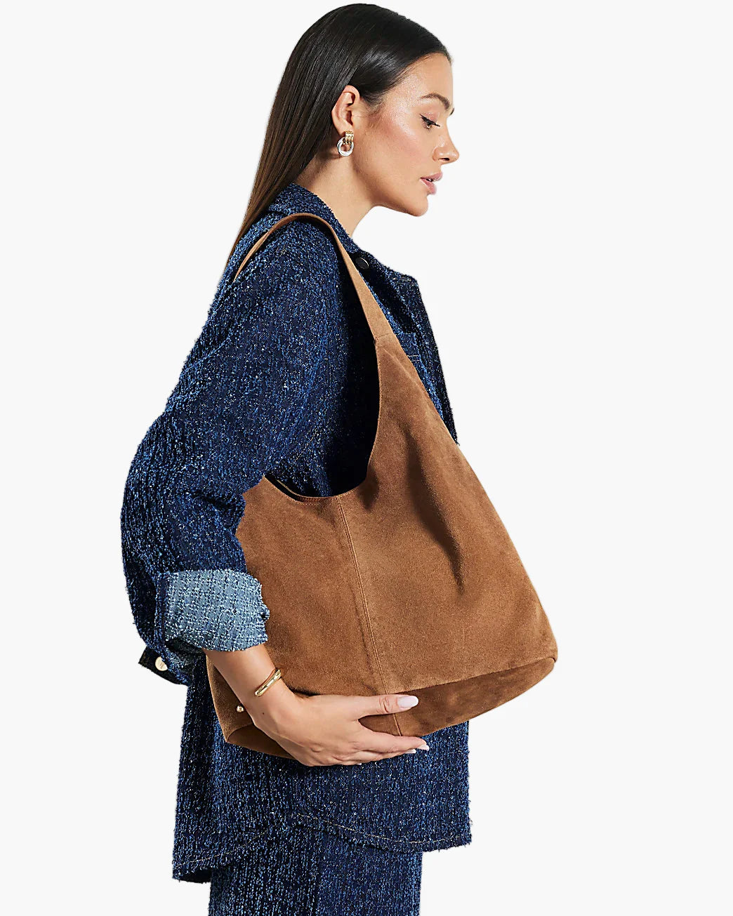 Vittoria Unstructured Suede Tote