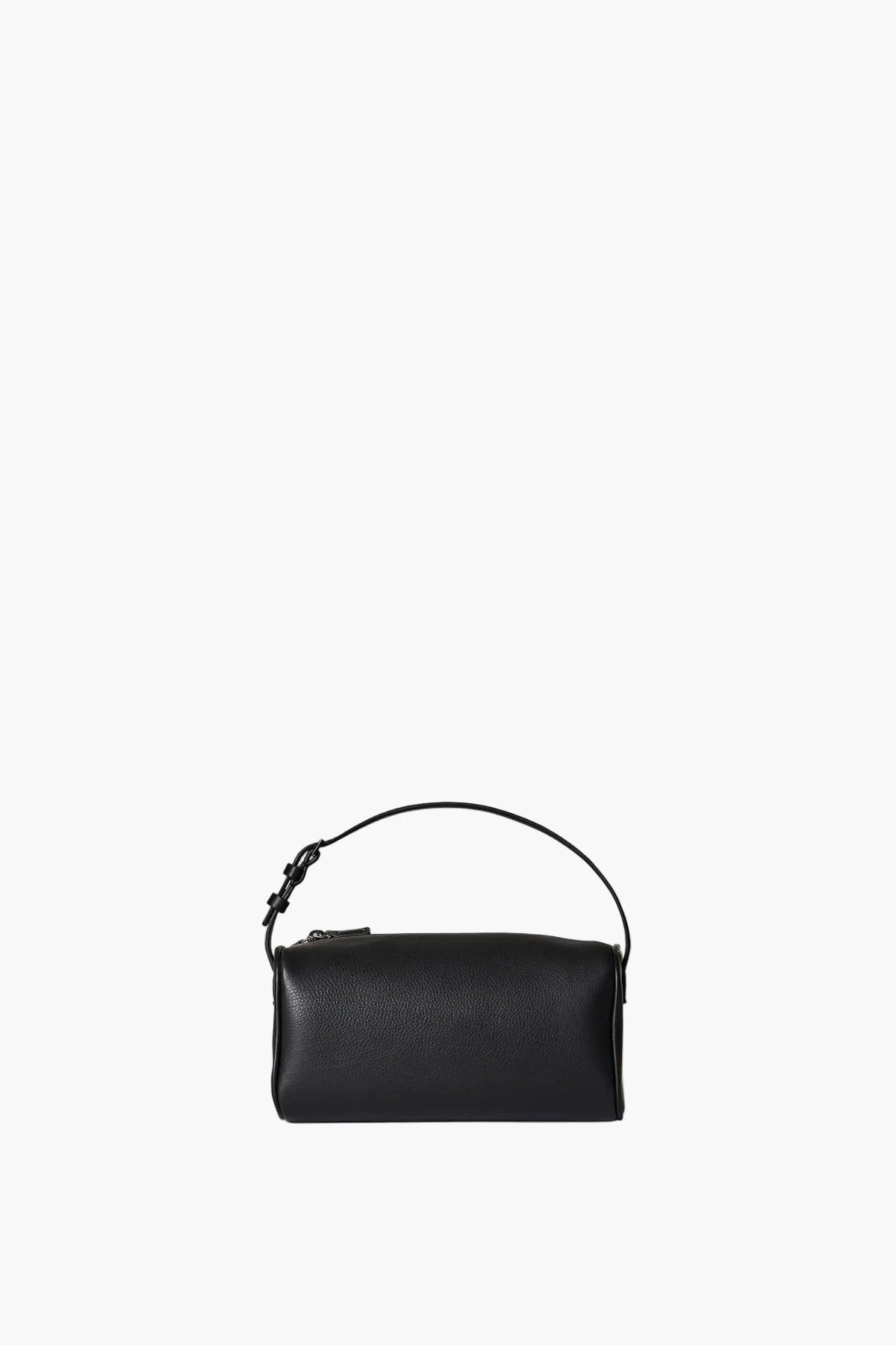 Varo 90s vegan leather mini structured black handbag in grain texture