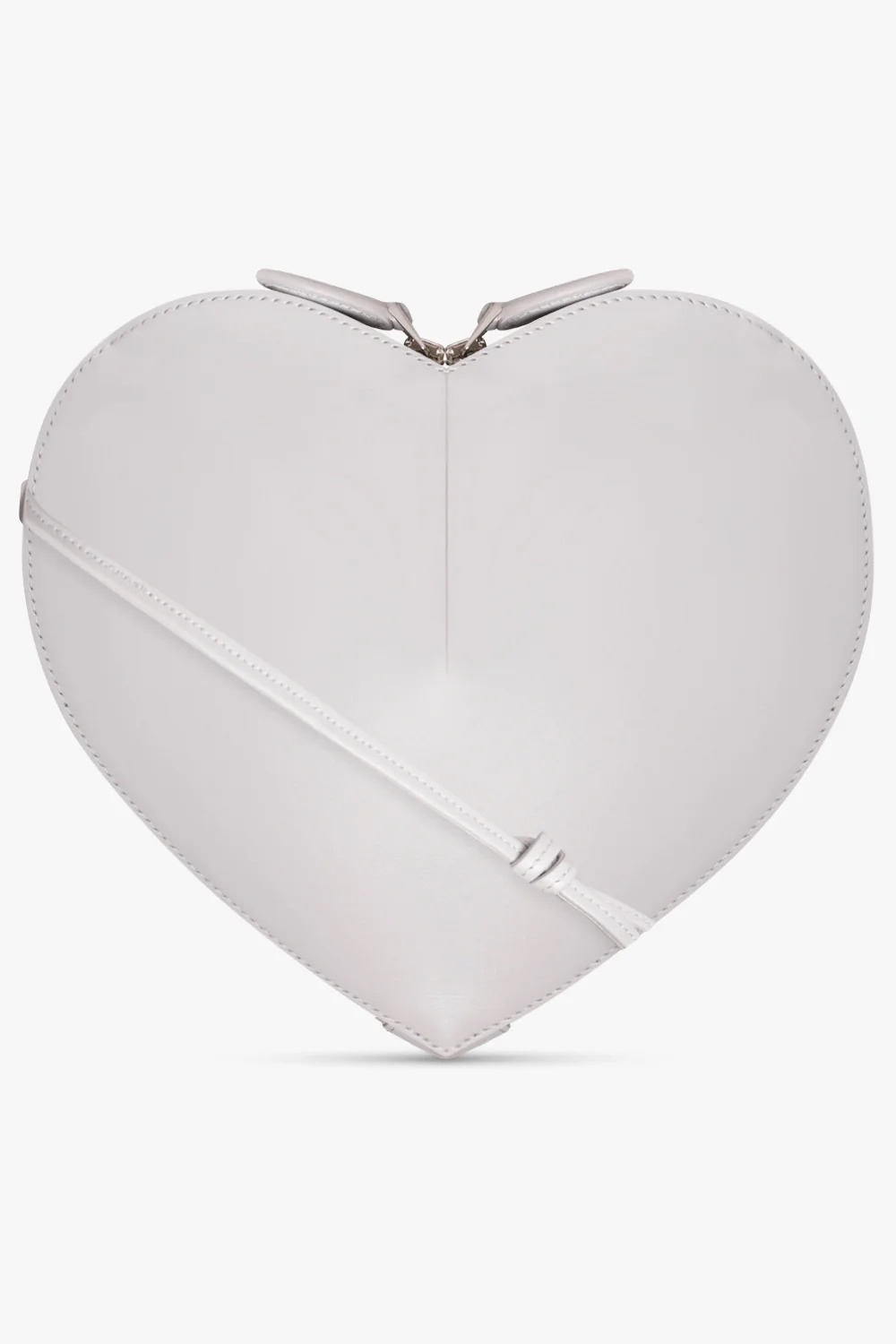heart shaped bag white women structured leather bridal evening
