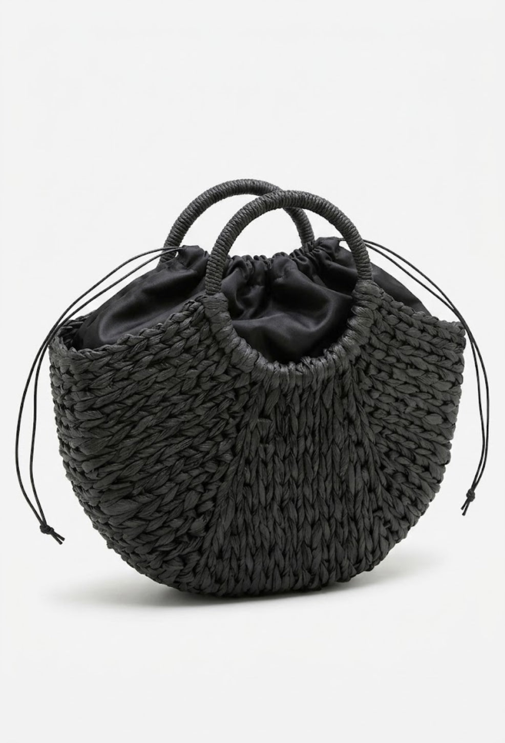 Crescent Straw Bag