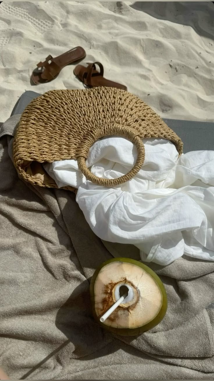 Crescent Straw Bag