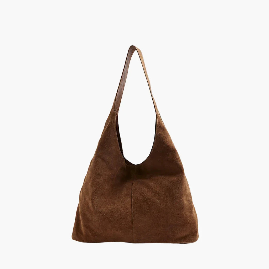 suede hobo tote bag brown women unstructured slouchy everyday elegant