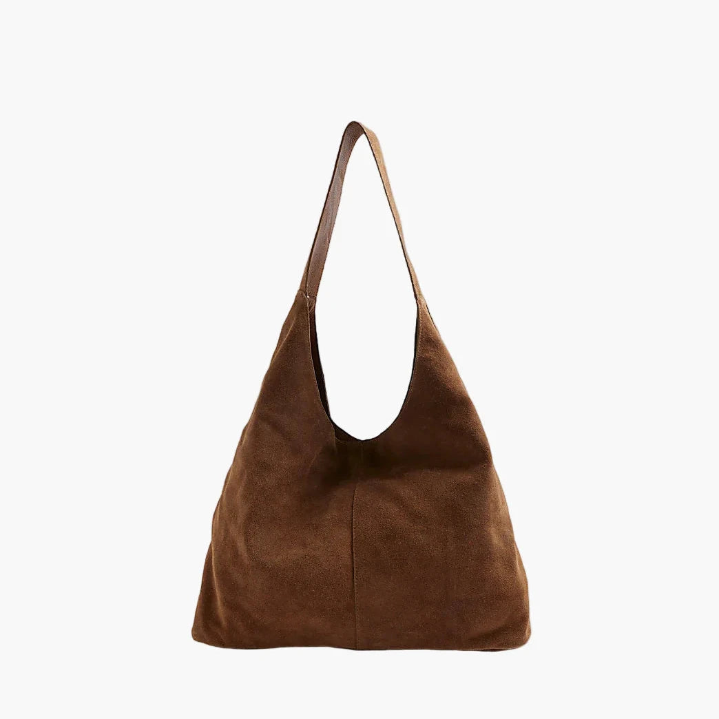 suede hobo tote bag brown women unstructured slouchy everyday elegant