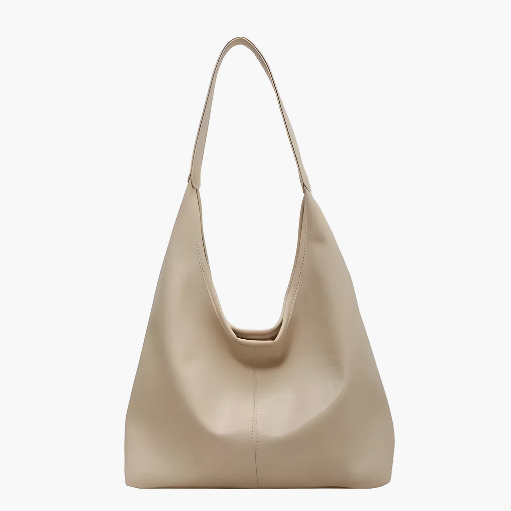 soft leather tote bag cream white women oversized everyday neutral