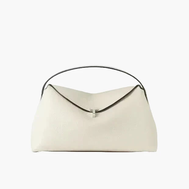 structured top handle handbag cream white women luxury